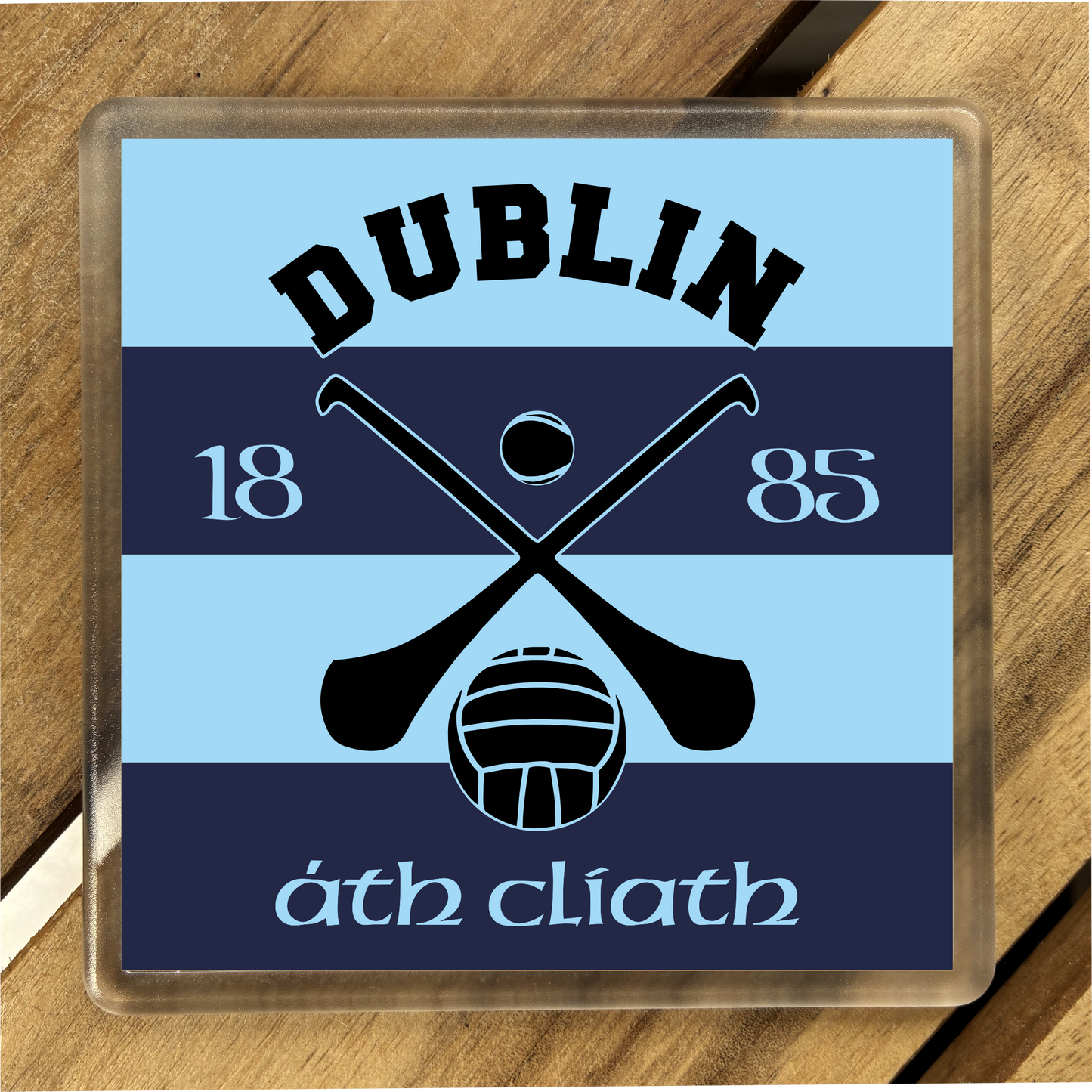 Gaelic Games (GAA) County Colours Plastic Coaster (single) - All Irish Counties Available. Hurling Camogie Gaelic Football Ladies Gaelic Football (Copy)
