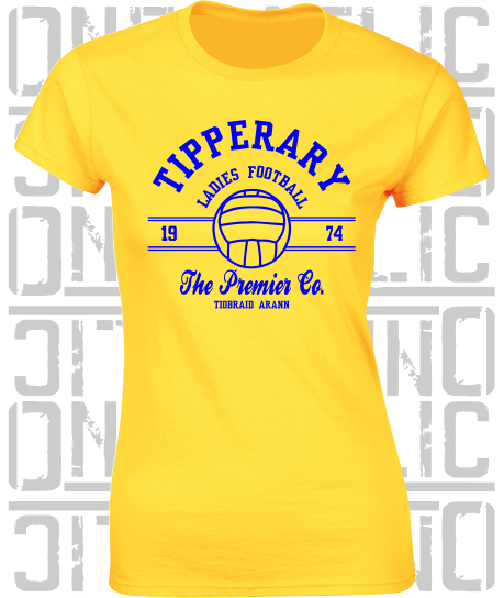 Ladies Gaelic Football T-Shirt - Ladies Skinny-Fit - All Counties Available