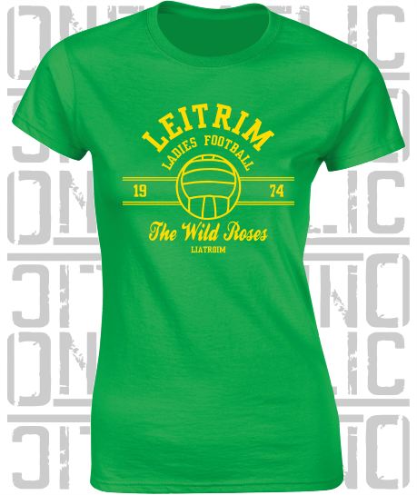 Ladies Gaelic Football LGF - Ladies Skinny-Fit T-Shirt - Leitrim