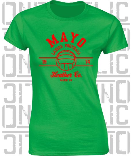 Ladies Gaelic Football T-Shirt - Ladies Skinny-Fit - All Counties Available