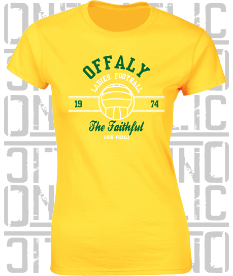 Ladies Gaelic Football T-Shirt - Ladies Skinny-Fit - All Counties Available