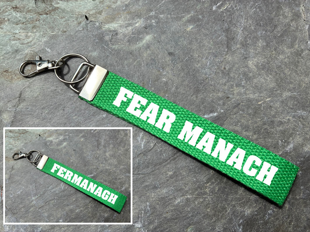 County Colours Gaelic Games Wristlet/Keyring/Keyfob - GAA - Hurling, Camogie, Football, Ladies Football & Handball. Wrist Lanyard.
