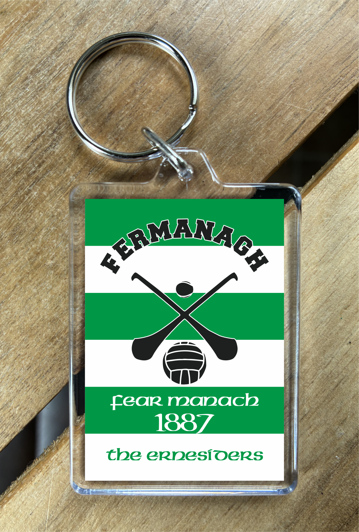 Gaelic Games (GAA) County Colours Plastic Keyring - All Irish Counties Available. Hurling Camogie Gaelic Football Ladies Gaelic Football (Copy)