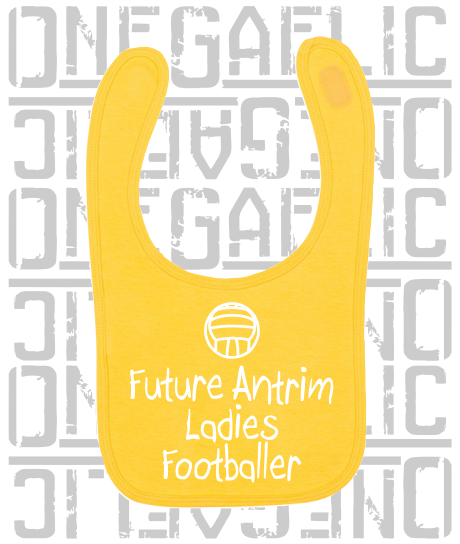 Future Ladies Footballer Baby Bib - Ladies Gaelic Football - All Counties Available