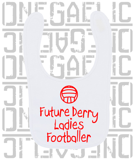 Future Ladies Footballer Baby Bib - Ladies Gaelic Football - All Counties Available