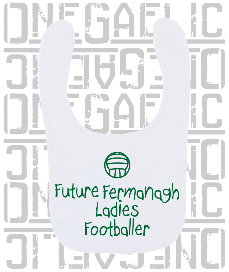 Future Ladies Footballer Baby Bib - Ladies Gaelic Football - All Counties Available