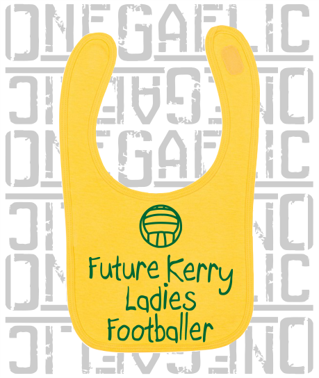 Future Ladies Footballer Baby Bib - Ladies Gaelic Football - All Counties Available