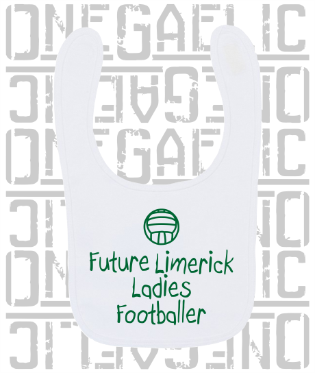 Future Limerick Ladies Footballer Baby Bib - Ladies Gaelic Football