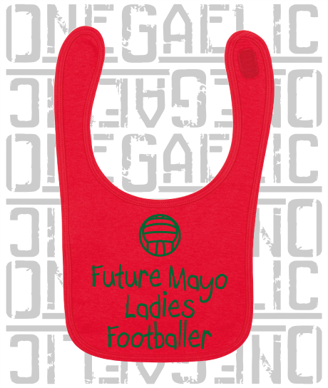 Future Ladies Footballer Baby Bib - Ladies Gaelic Football - All Counties Available