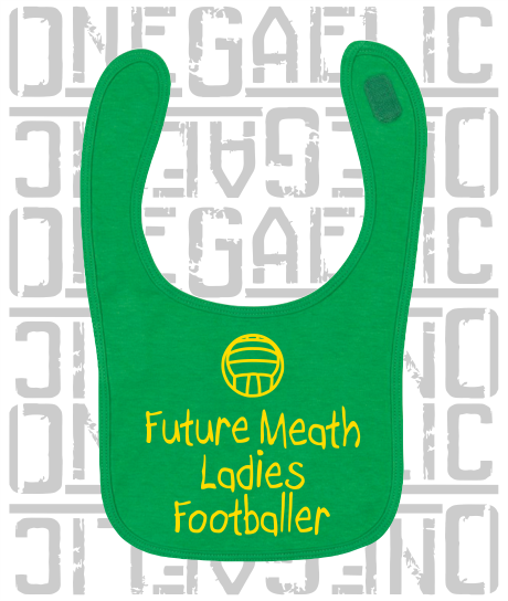 Future Ladies Footballer Baby Bib - Ladies Gaelic Football - All Counties Available