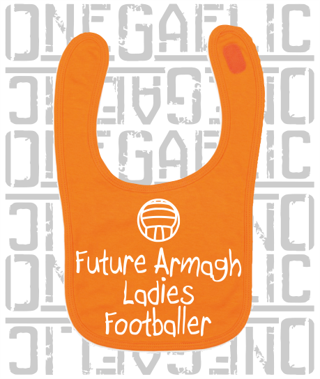 Future Ladies Footballer Baby Bib - Ladies Gaelic Football - All Counties Available