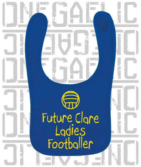 Future Ladies Footballer Baby Bib - Ladies Gaelic Football - All Counties Available