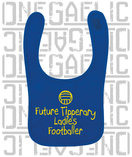 Future Ladies Footballer Baby Bib - Ladies Gaelic Football - All Counties Available