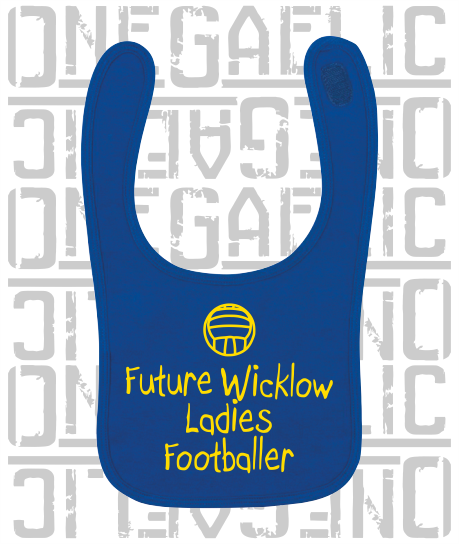 Future Ladies Footballer Baby Bib - Ladies Gaelic Football - All Counties Available