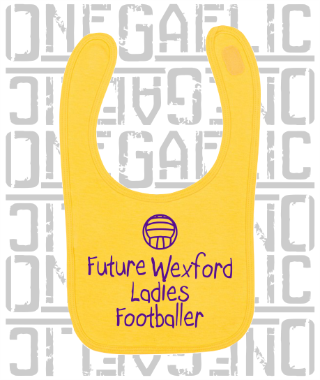 Future Ladies Footballer Baby Bib - Ladies Gaelic Football - All Counties Available