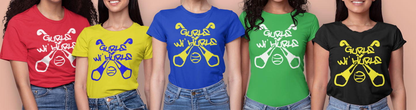 Gurls Wi' Hurls - Camogie - Ladies Skinny-Fit T-Shirt
