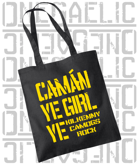 Camán Ye Girl Ye - Camogie Tote Bag - All Irish Counties Available