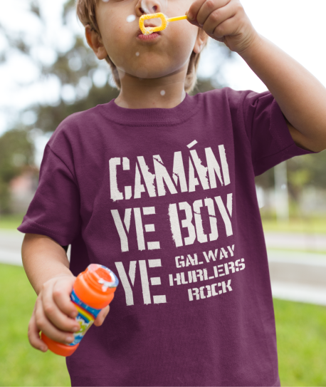 Camán Ye Boy Ye, Hurling T-Shirt- Kids - All Counties Available