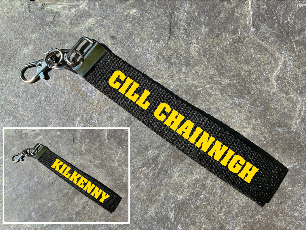 County Colours Gaelic Games Wristlet/Keyring/Keyfob - GAA - Hurling, Camogie, Football, Ladies Football & Handball. Wrist Lanyard.