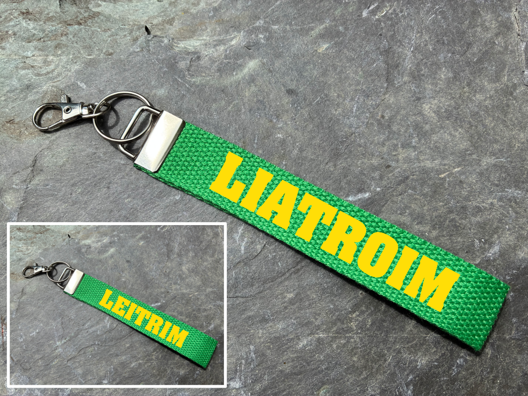 County Colours Gaelic Games Wristlet/Keyring/Keyfob - GAA - Hurling, Camogie, Football, Ladies Football & Handball. Wrist Lanyard.