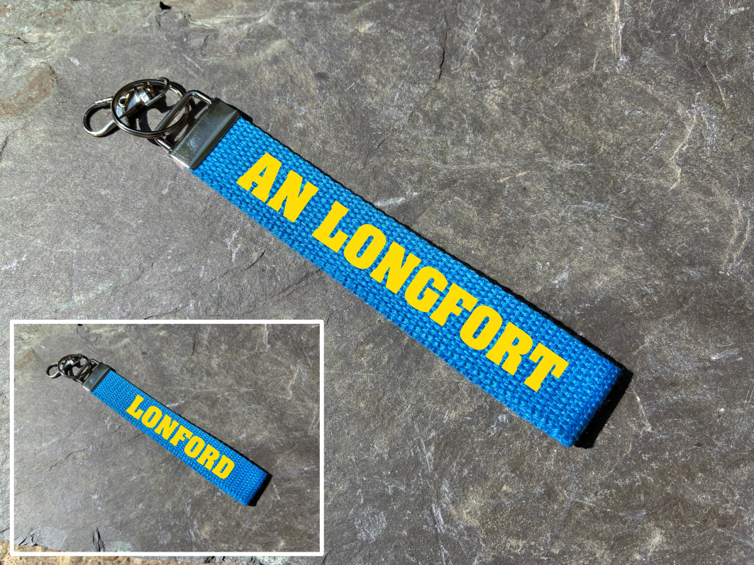 County Colours Gaelic Games Wristlet/Keyring/Keyfob - GAA - Hurling, Camogie, Football, Ladies Football & Handball. Wrist Lanyard.