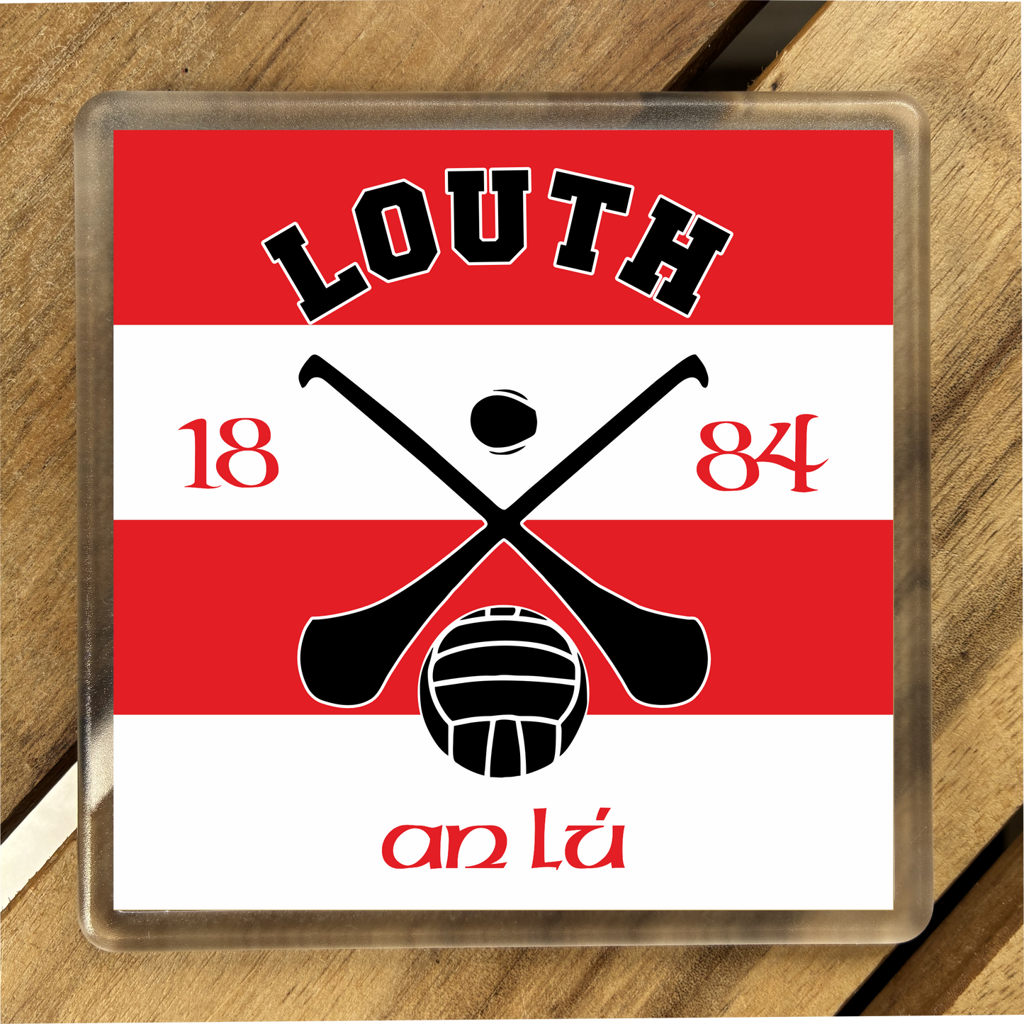 Gaelic Games (GAA) County Colours Plastic Coaster (single) - All Irish Counties Available. Hurling Camogie Gaelic Football Ladies Gaelic Football (Copy)