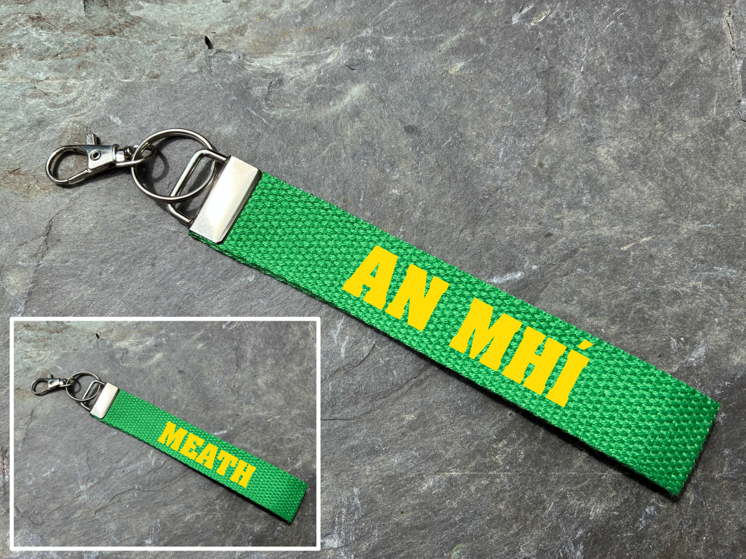 County Colours Gaelic Games Wristlet/Keyring/Keyfob - GAA - Hurling, Camogie, Football, Ladies Football & Handball. Wrist Lanyard.