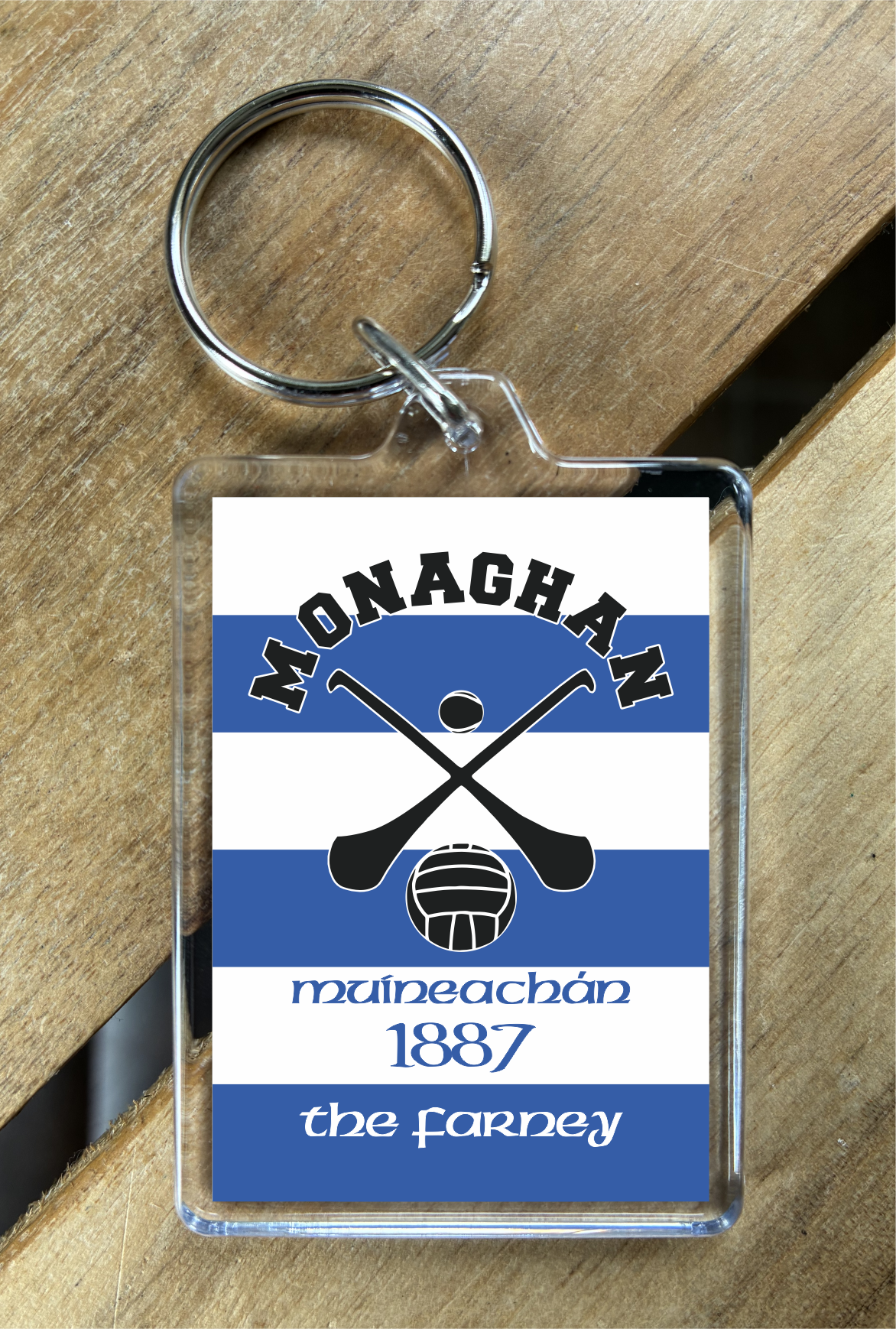 Gaelic Games (GAA) County Colours Plastic Keyring - All Irish Counties Available. Hurling Camogie Gaelic Football Ladies Gaelic Football (Copy)