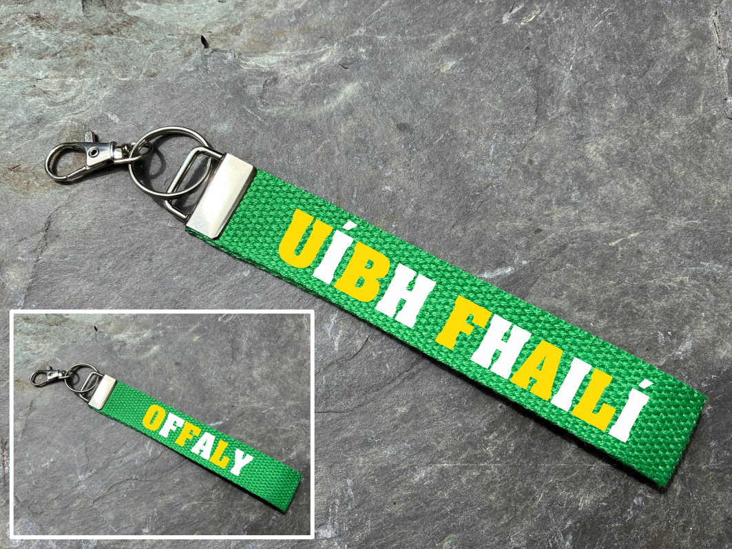 County Colours Gaelic Games Wristlet/Keyring/Keyfob - GAA - Hurling, Camogie, Football, Ladies Football & Handball. Wrist Lanyard.