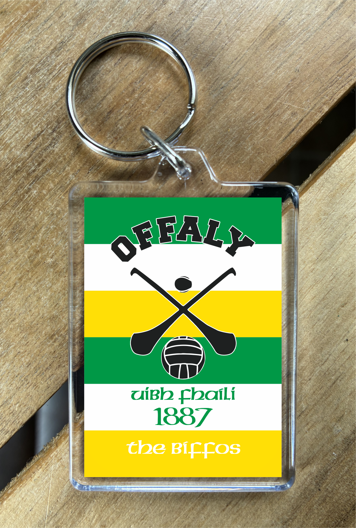 Gaelic Games (GAA) County Colours Plastic Keyring - All Irish Counties Available. Hurling Camogie Gaelic Football Ladies Gaelic Football (Copy)