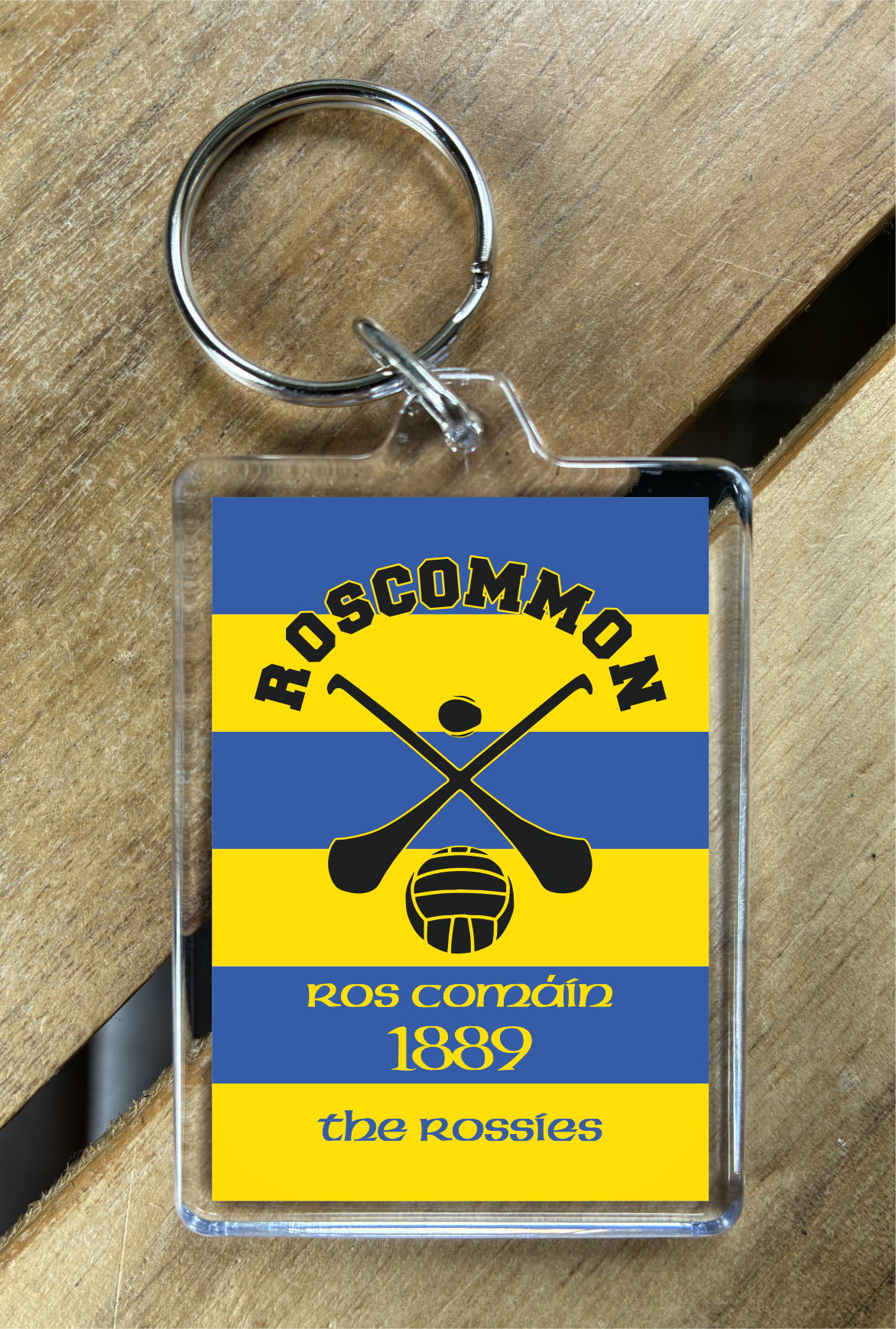 Gaelic Games (GAA) County Colours Plastic Keyring - All Irish Counties Available. Hurling Camogie Gaelic Football Ladies Gaelic Football (Copy)