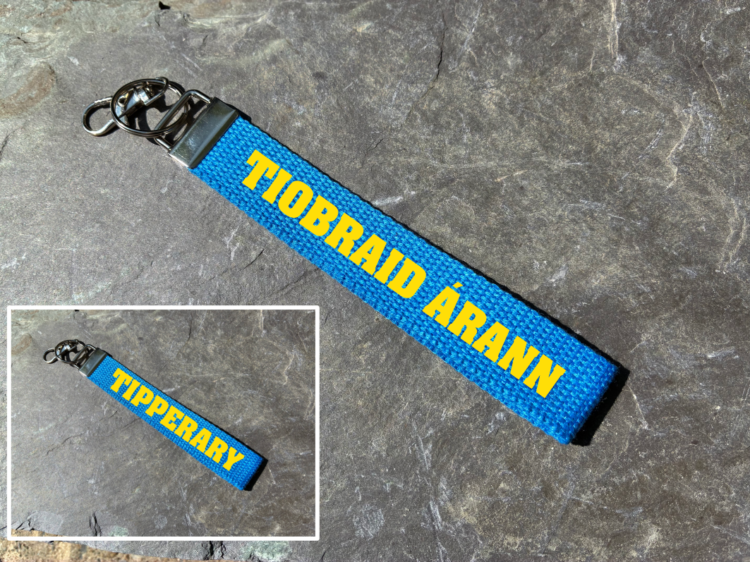 County Colours Gaelic Games Wristlet/Keyring/Keyfob - GAA - Hurling, Camogie, Football, Ladies Football & Handball. Wrist Lanyard.