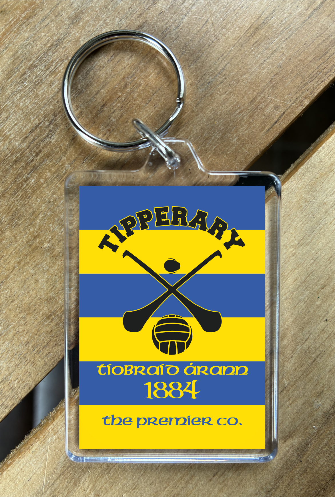 Gaelic Games (GAA) County Colours Plastic Keyring - All Irish Counties Available. Hurling Camogie Gaelic Football Ladies Gaelic Football (Copy)