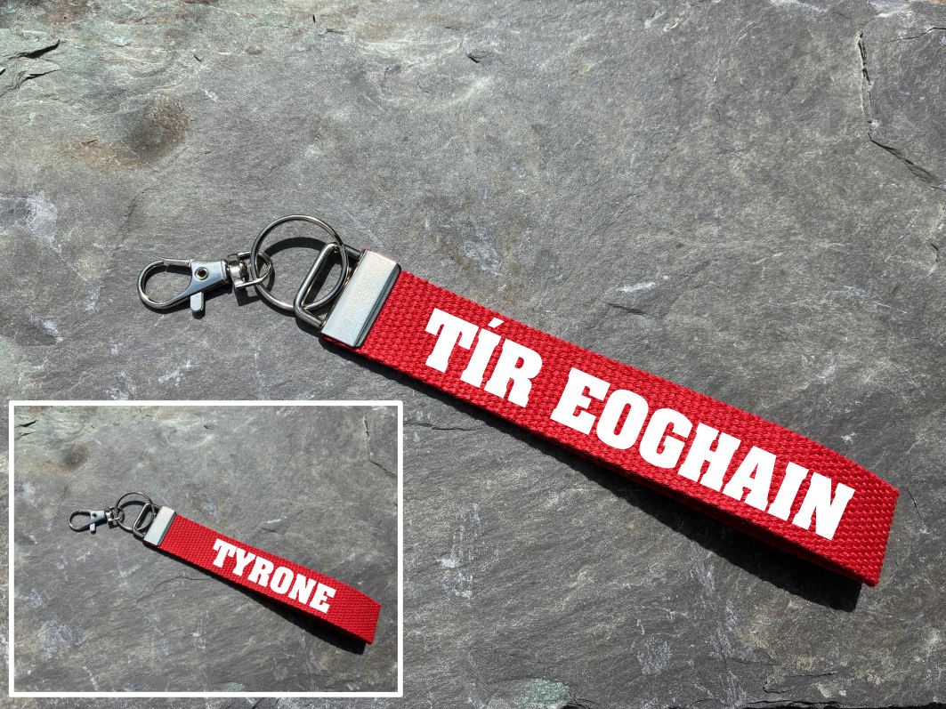 County Colours Gaelic Games Wristlet/Keyring/Keyfob - GAA - Hurling, Camogie, Football, Ladies Football & Handball. Wrist Lanyard.