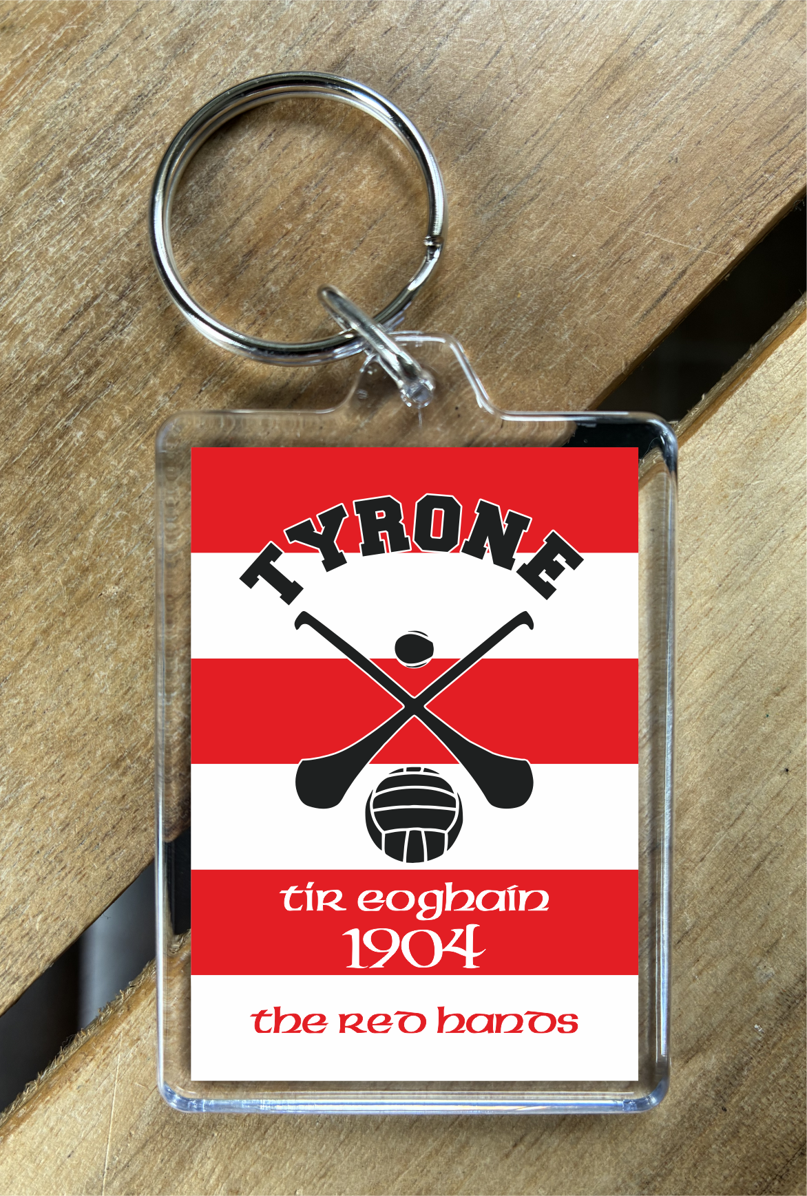 Gaelic Games (GAA) County Colours Plastic Keyring - All Irish Counties Available. Hurling Camogie Gaelic Football Ladies Gaelic Football (Copy)