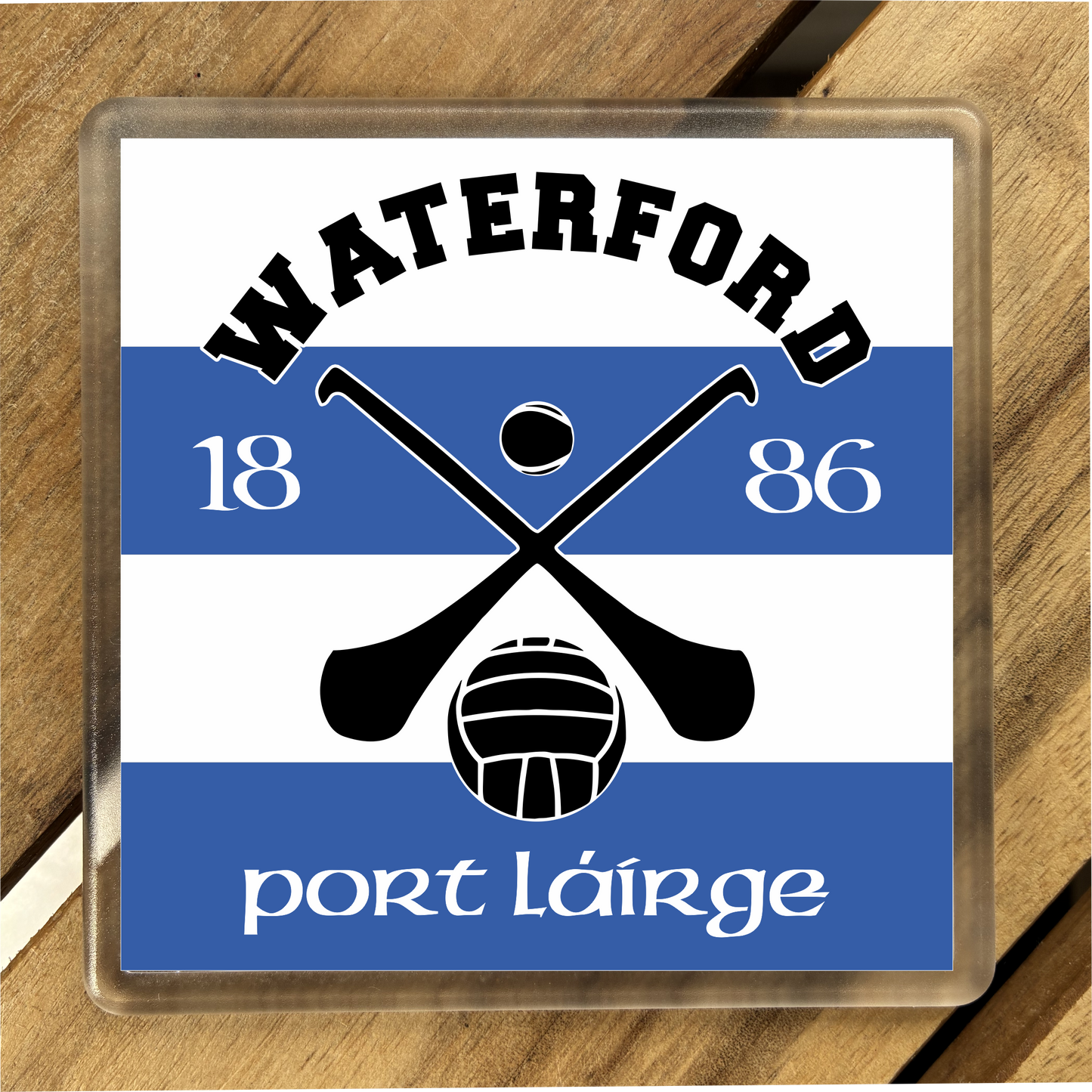 Gaelic Games (GAA) County Colours Plastic Coaster (single) - All Irish Counties Available. Hurling Camogie Gaelic Football Ladies Gaelic Football (Copy)