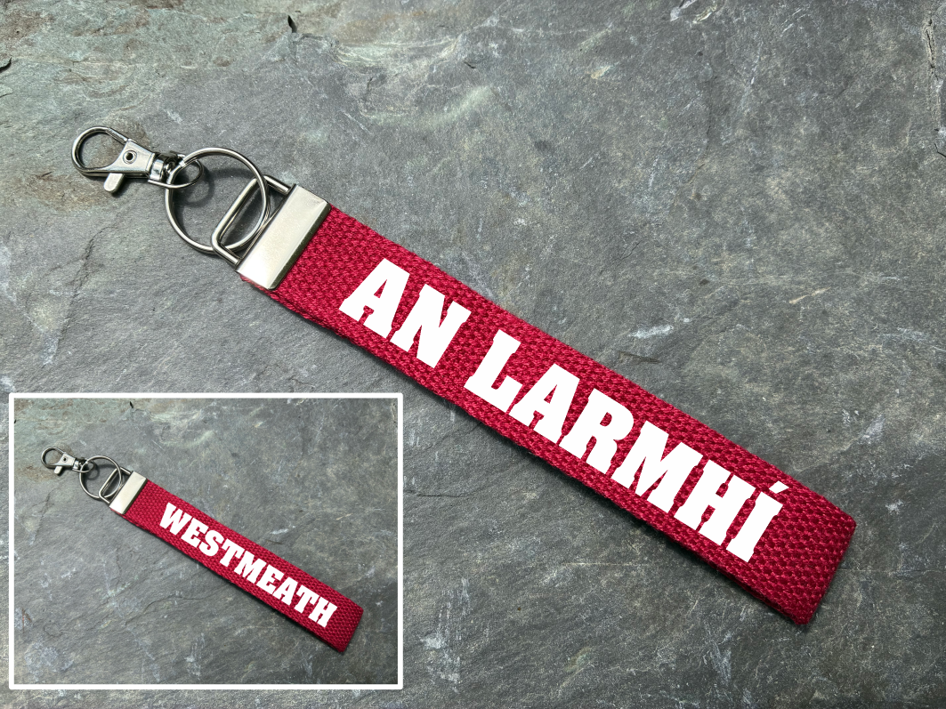 County Colours Gaelic Games Wristlet/Keyring/Keyfob - GAA - Hurling, Camogie, Football, Ladies Football & Handball. Wrist Lanyard.