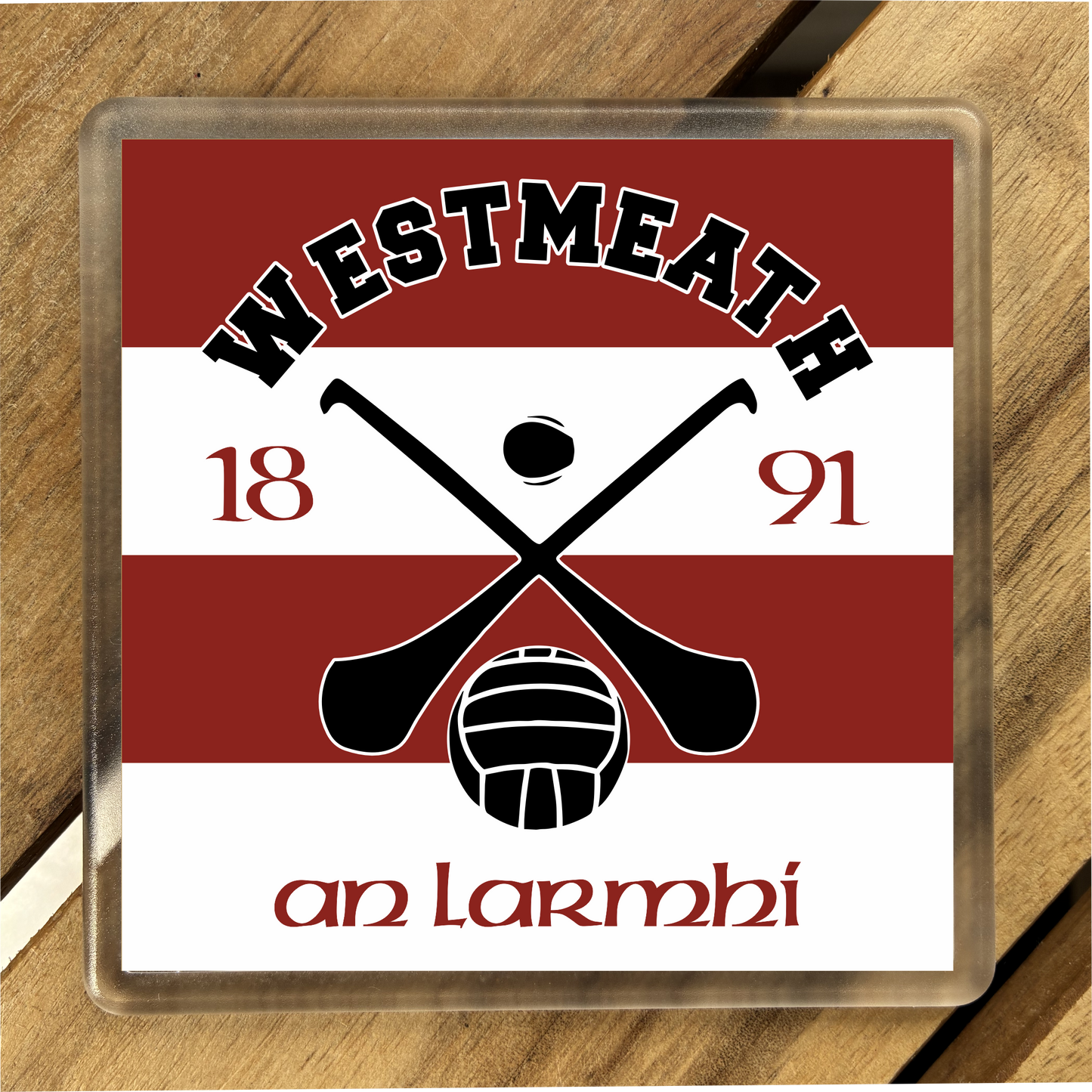 Gaelic Games (GAA) County Colours Plastic Coaster (single) - All Irish Counties Available. Hurling Camogie Gaelic Football Ladies Gaelic Football (Copy)