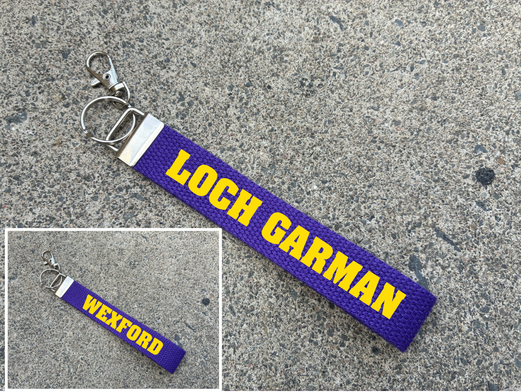 County Colours Gaelic Games Wristlet/Keyring/Keyfob - GAA - Hurling, Camogie, Football, Ladies Football & Handball. Wrist Lanyard.