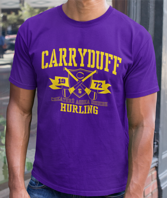 Carryduff, Co. Down, Crossed Hurls Hurling T-Shirt, Adult