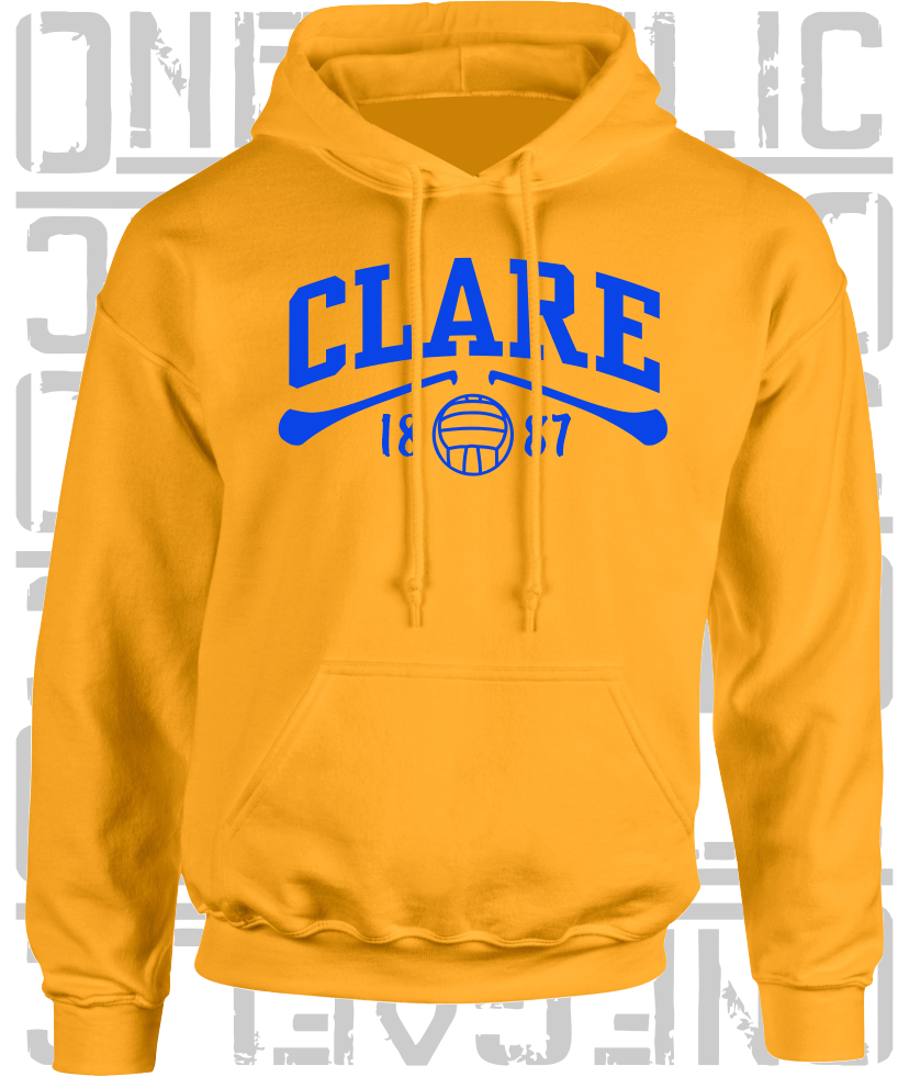 Clare Gaelic Games Hoodie - Adult - Hurling, Camogie, Football, Ladies Football