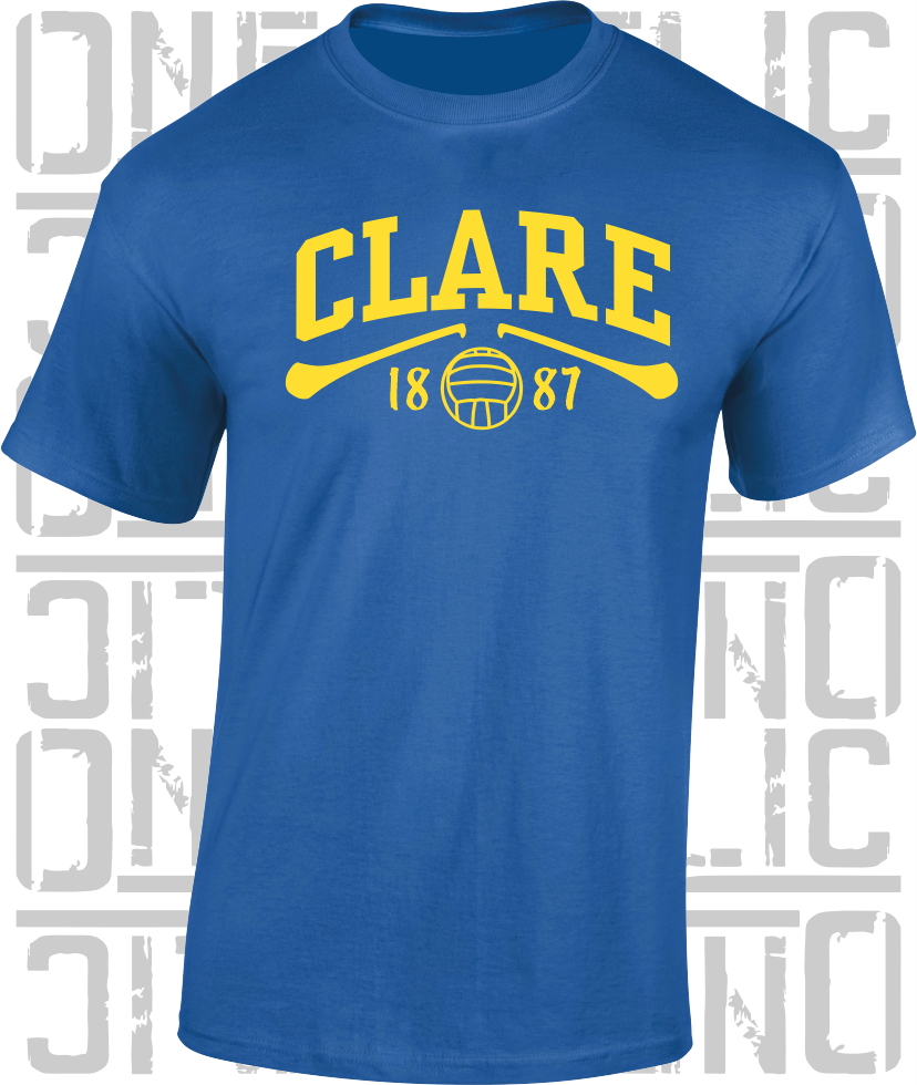 Clare Gaelic Games T-Shirt - Adult - Hurling, Camogie, Football, Ladies Football