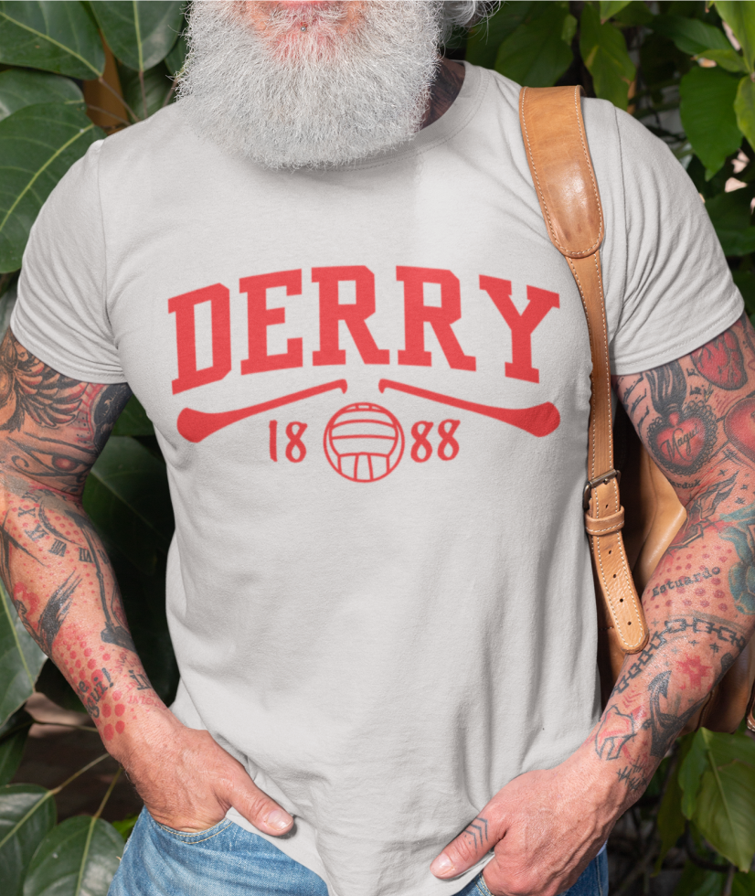 Derry Gaelic Games T-Shirt - Adult - Hurling, Camogie, Football, Ladies Football