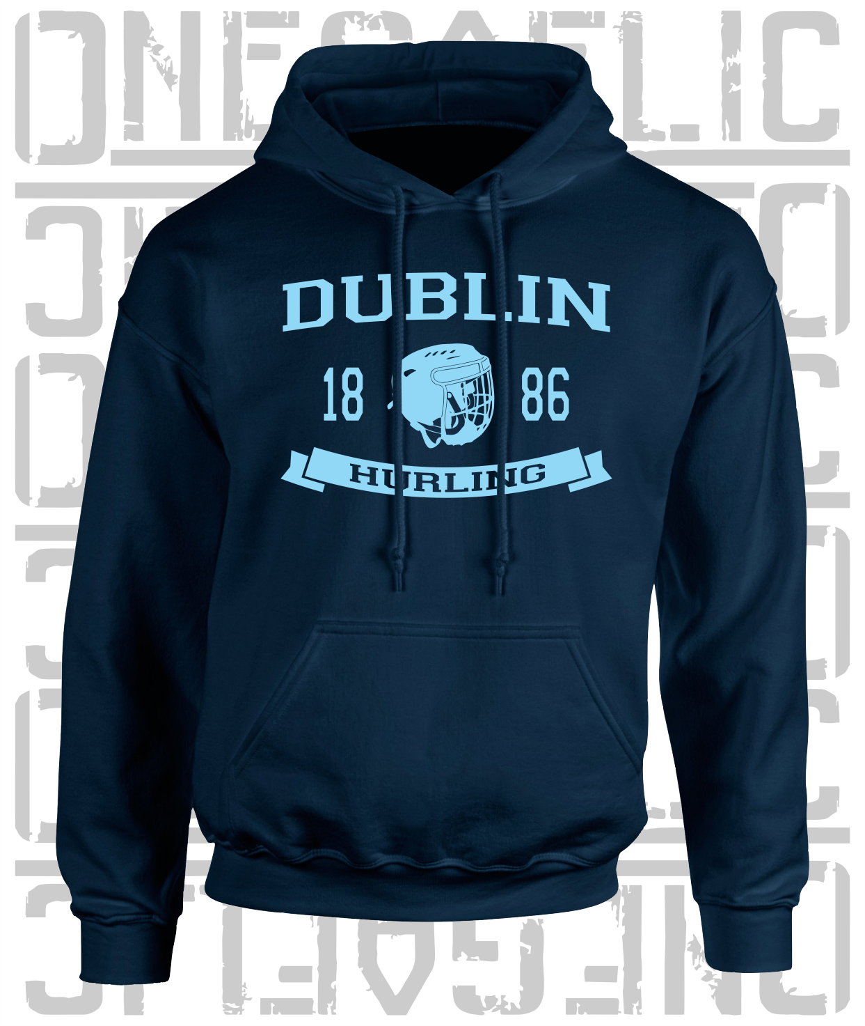 Patrick Mahoney Music - Dublin Hurling Helmet Design Hoodie - Adult