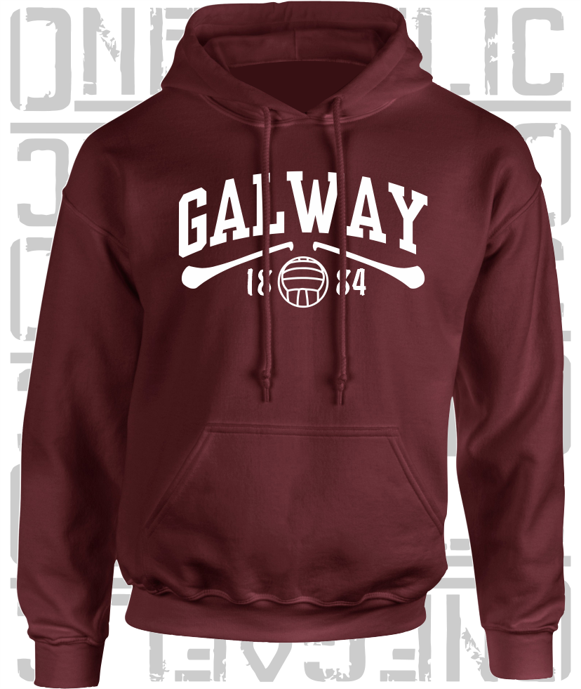 Galway Gaelic Games Hoodie - Adult - Hurling, Camogie, Football, Ladies Football