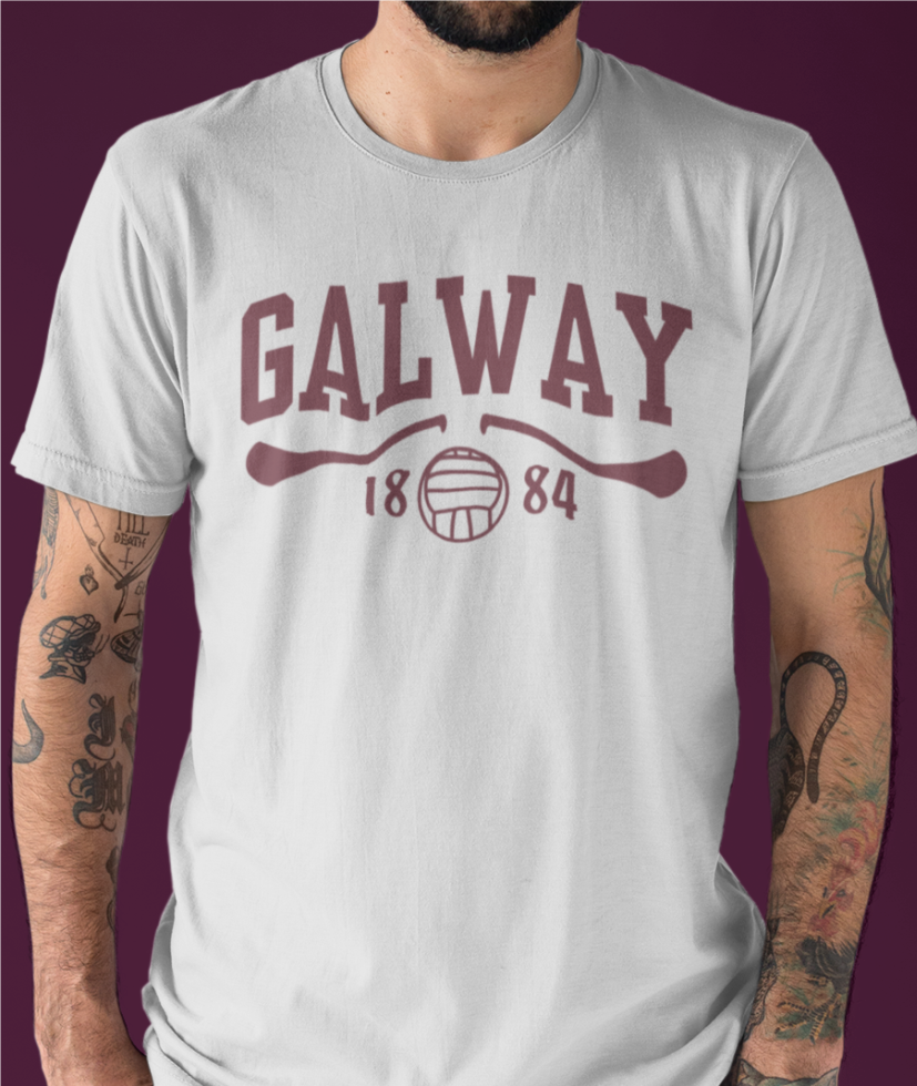 Galway Gaelic Games T-Shirt - Adult - Hurling, Camogie, Football, Ladies Football
