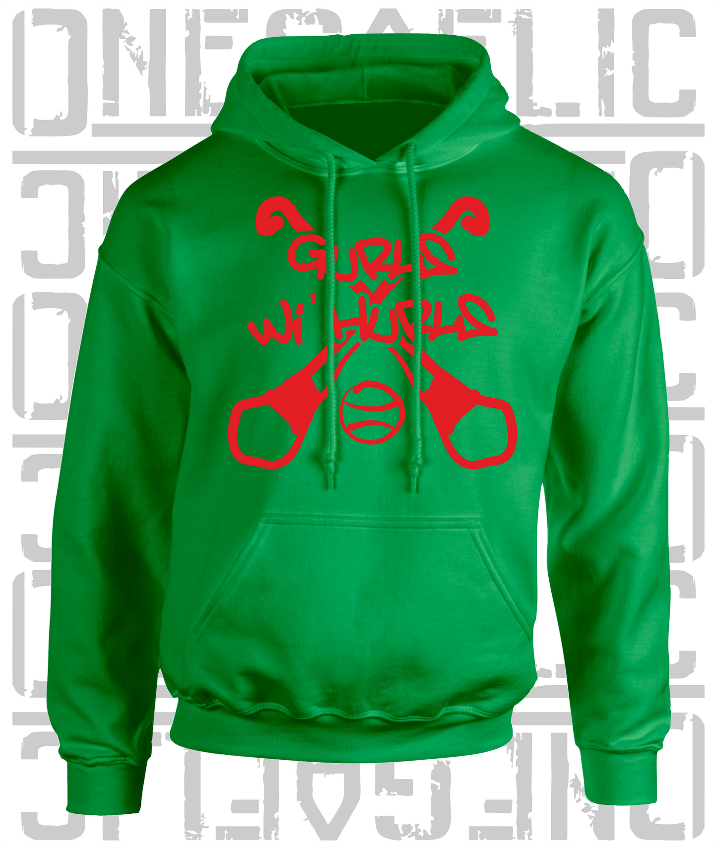 Gurls Wi' Hurls Hoodie, Camogie - Adult - All Counties Available