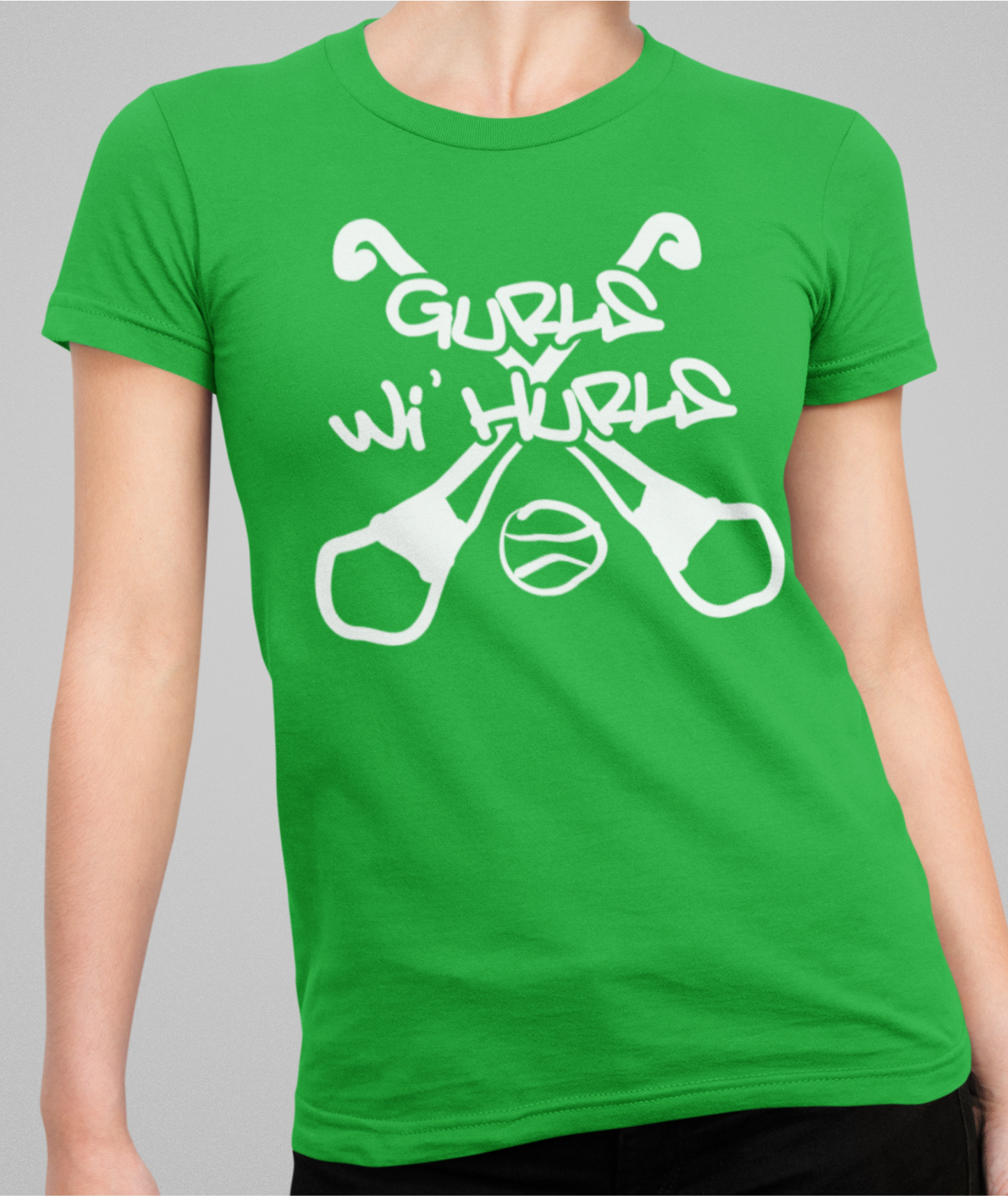 Gurls Wi' Hurls - Camogie - Ladies Skinny-Fit T-Shirt