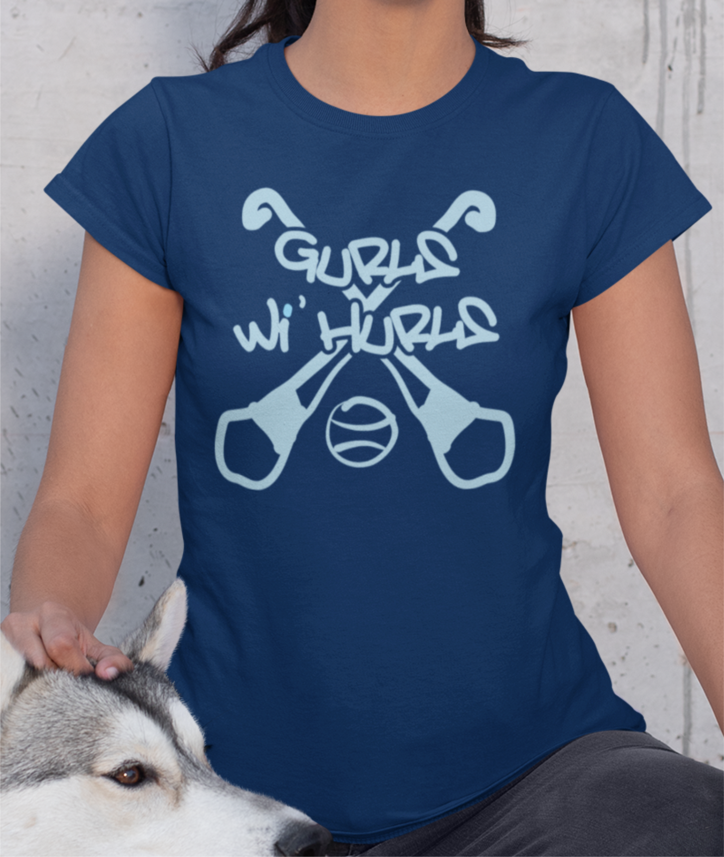 Gurls Wi' Hurls - Camogie - Ladies Skinny-Fit T-Shirt