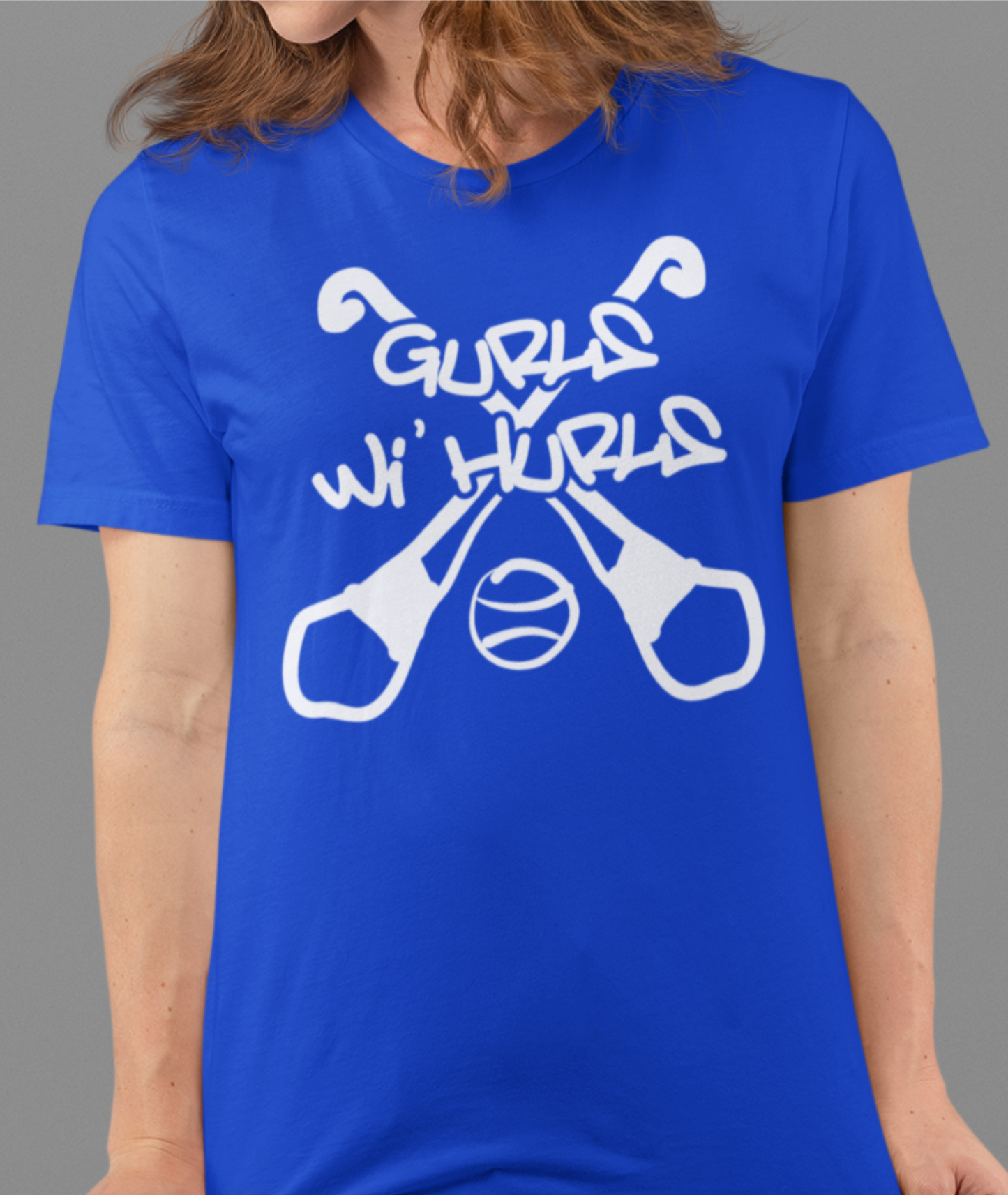 Gurls Wi' Hurls - Camogie - Ladies Skinny-Fit T-Shirt
